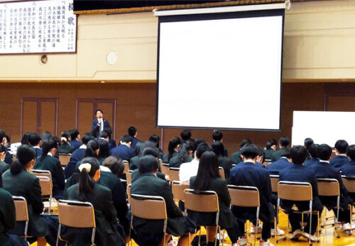 代表の太見洋介が仙台育英高校で講義を行いました