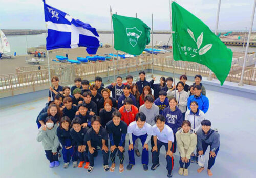 閖上ヨットハーバーで三学院戦が行われました