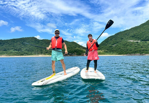 南さつま市坊津B&G海洋センターでSUP・カヌー体験を楽しめます