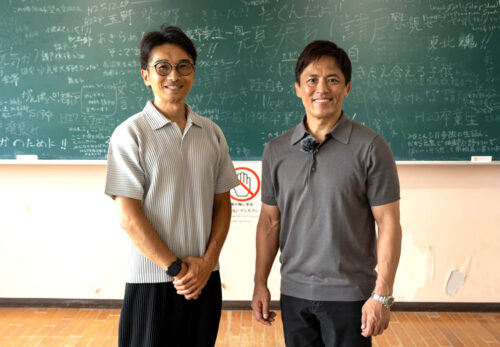 大和ハウス工業アンバサダー・野村忠宏氏が請戸小学校にご来館されました